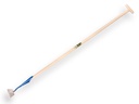 Dutch hoe DE WIT round-shaped model 4" or 10 cm, with ATLAS handle 160 x 3,2 cm and through-mount T-grip
