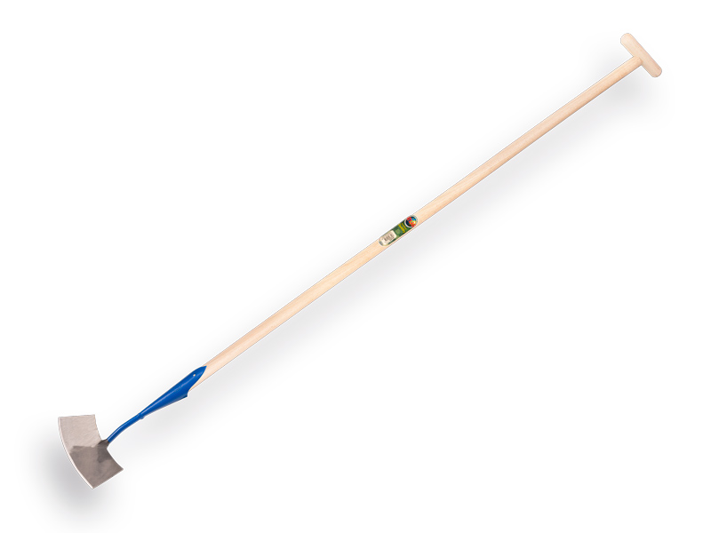 Schuffel DE WIT rundes Modell 8" oder 20 cm, mit ATLAS Stiel 160 x 3,2 cm und durchgesteckter T-Griff