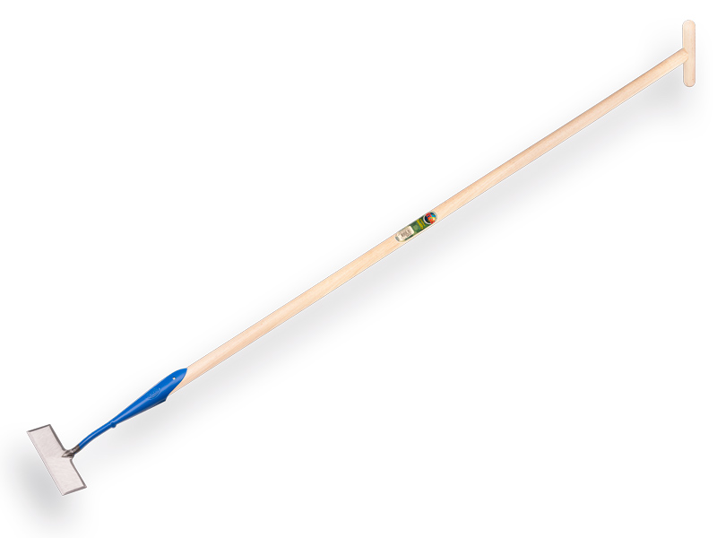Dutch hoe DE WIT rectangular model 16 cm, with ATLAS handle 160 x 3.2 cm and through-mount T-grip