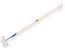 Dutch hoe DE WIT rectangular model 18 cm, with ATLAS handle 160 x 3.2 cm and through-mount T-grip