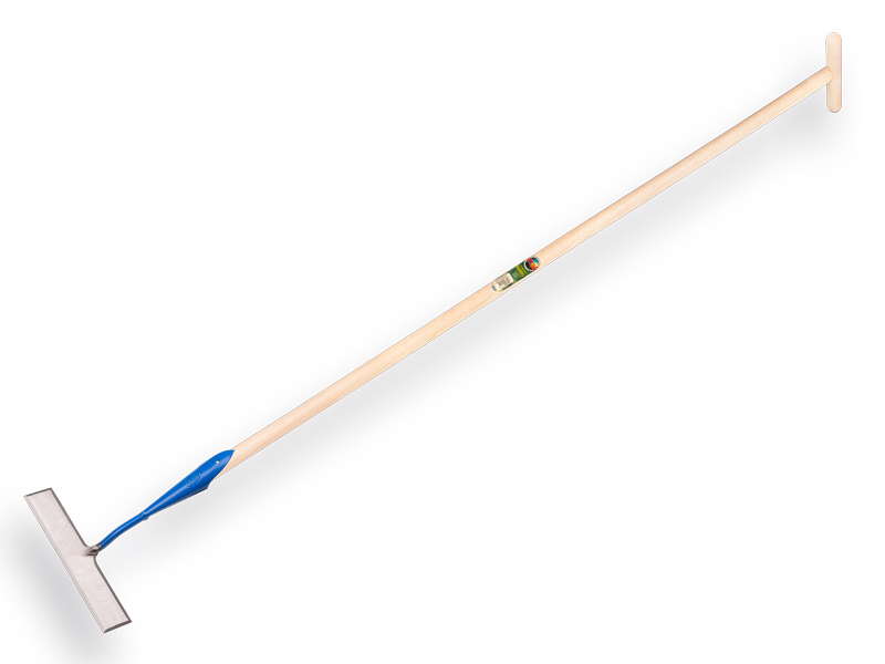 Dutch hoe DE WIT rectangular model 20 cm, with ATLAS handle 160 x 3.2 cm and through-mount T-grip