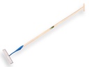Dutch hoe DE WIT rectangular model 20 cm, with ATLAS handle 160 x 3.2 cm and through-mount T-grip