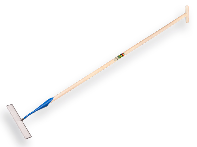 Schuffel DE WIT rechteckiges Modell 22 cm, mit ATLAS Stiel 160 x 3,2 cm und durchgesteckter T-Griff