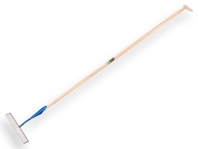 [1018225] Dutch hoe DE WIT rectangular model forged 22 cm, with ATLAS handle 170 x 3.0 cm and teardrop grip