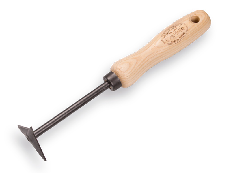 Inciseur de carreaux - griffe de jardin pour joints DE WIT forgée avec poignée en bois de frêne 14 cm