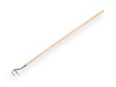 Griffe de jardin - Cultivateur DE WIT forgé à 3 dents avec manche en bois de frêne 150 cm