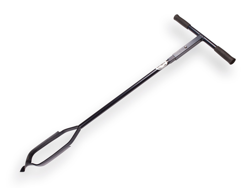 Hole auger DE WIT 12 cm extendable, with twisted point, length 127 cm