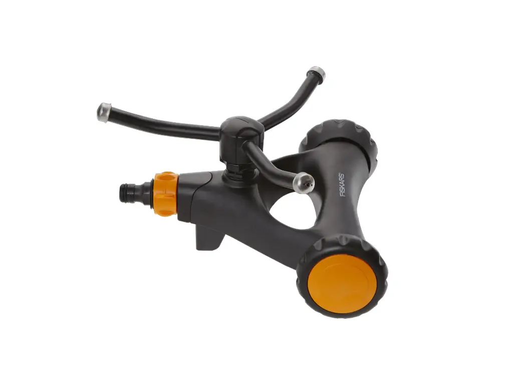 [1023657] FISKARS Arroseur circulaire en métal avec roues