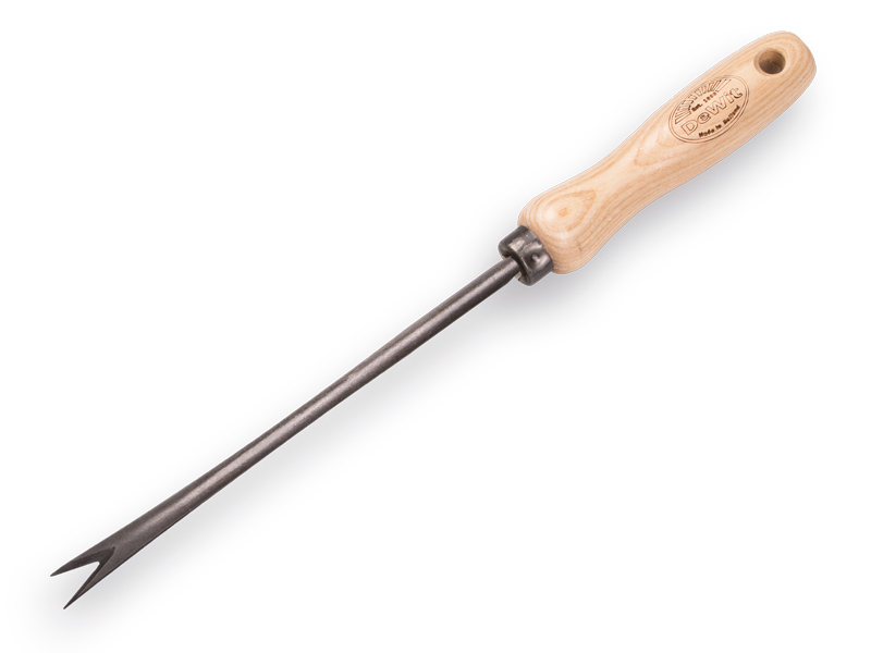 Unkrautstecher DE WIT geschmiedet mit Eschenholzgriff 14 cm