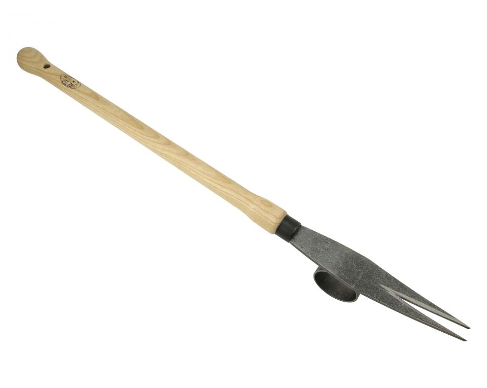 [1025050] Distelstecher DE WIT 2-zinkig mit ESCHENHOLZ-Knaufstiel 48 cm