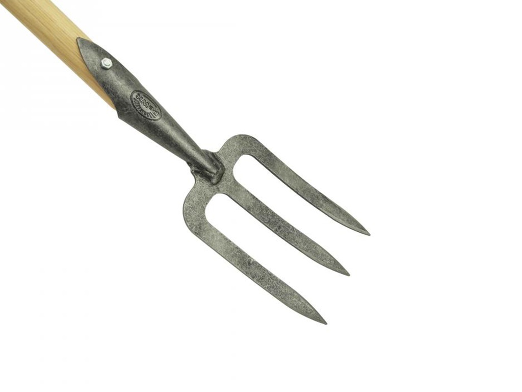 Small handle - Hand fork DE WIT 3 tines with ash wood T-handle 80 cm
