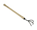 Handgrubber - Kultivator DE WIT 3-zinkig mit Eschenholz-Knaufstiel 48 cm