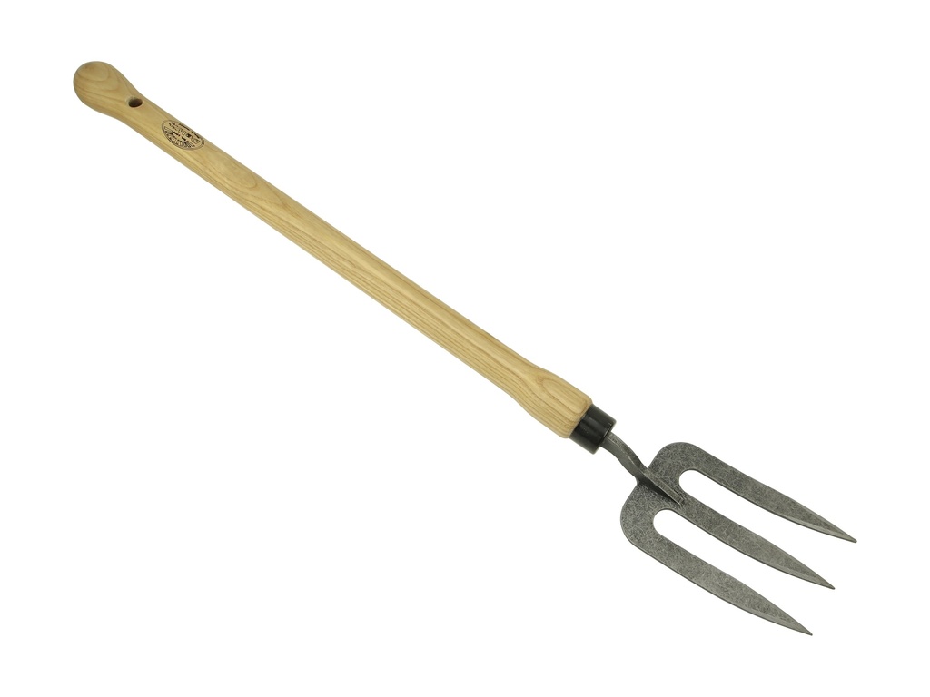 Hand Fork DE WIT Welldone 3-pronged with ash wood knob handle 48 cm