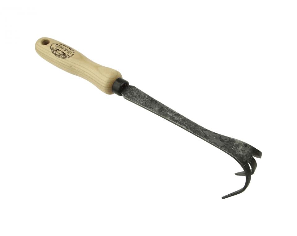 [1025087] Krabber - Cultivator DE WIT Bio 3 tands met ESSEN handvat 14 cm