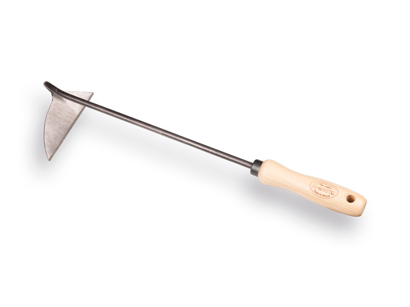 Handhacke DE WIT 12 cm, geschmiedet und poliert, mit Eschenholz-Handgriff 14 cm