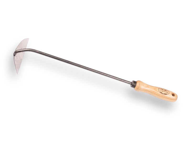 [1025125] Left-handed hand hoe DE WIT forged 12 cm, with ash wood handle 14 cm