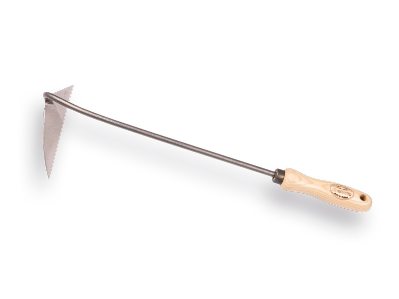 Hand hoe DE WIT 16 cm, forged and polished, with ash wood handle 14 cm