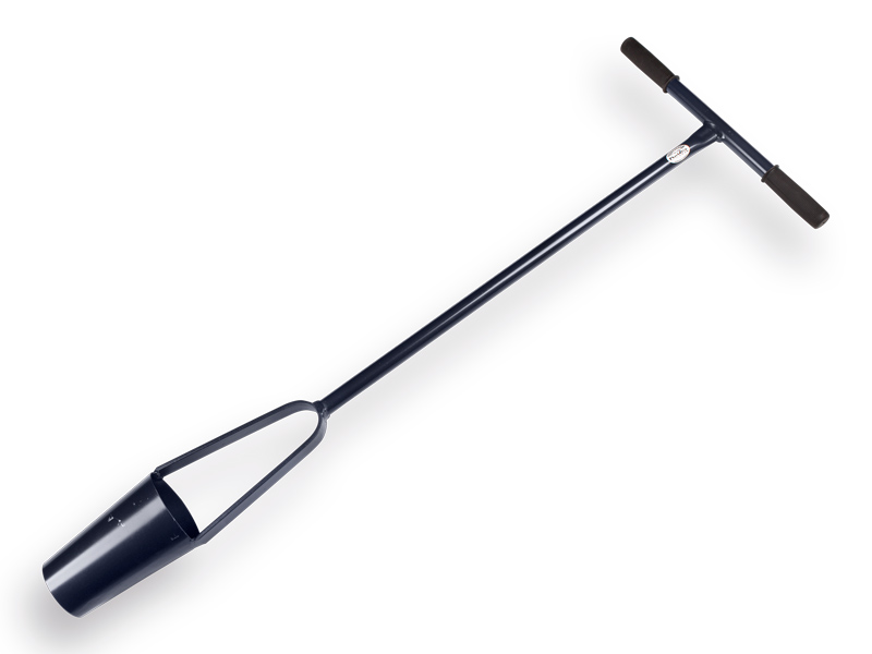[1025200] Langstieliges Pflanzholz DE WIT Stahl, unten Ø 7,5 cm, oben Ø 10 cm, Länge 100 cm