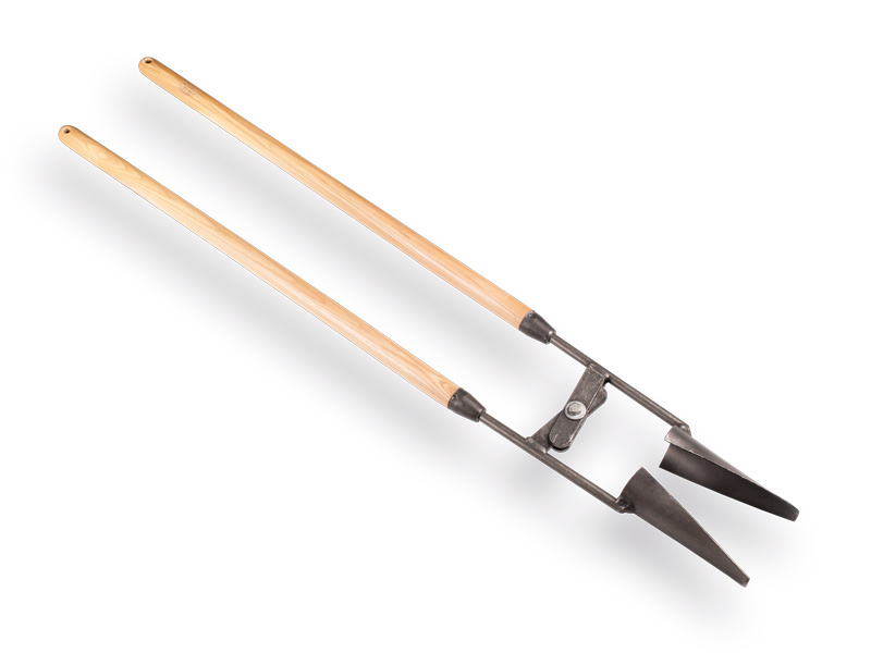 [1025210] Bollenpoter DE WIT met 2 ESSEN stelen 75 cm