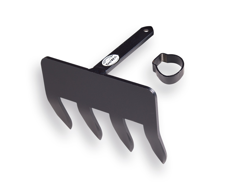 Crochet de fossé DE WIT 4 dents avec plaque et anneau, sans manche