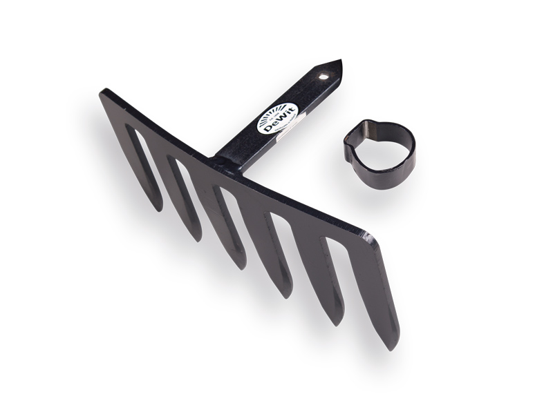 Ditch rake DE WIT 6 tines with ring, without handle
