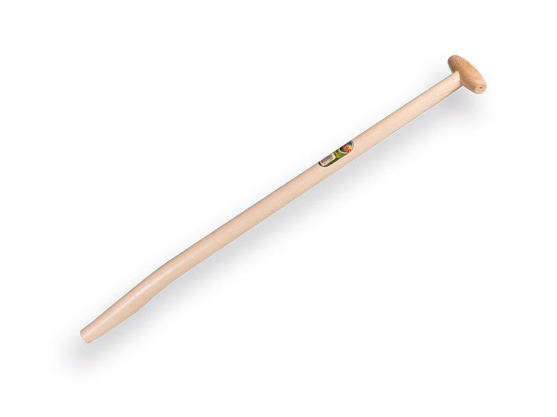 [110290] Gooseneck shovel handle ATLAS 95 cm lightly bent, with through-mount T-grip