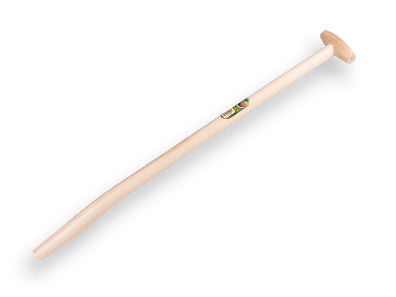Gooseneck shovel handle ATLAS 90 cm slightly bent, with through-mount T-grip