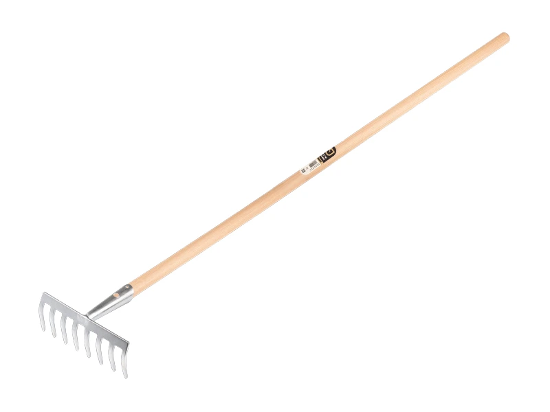 [1301098] Gartenrechen Jimmy verzinkt mit 8 gebogenen Zinken, mit IKAPE-Stiel 150 x 2,8 cm. FSC 100%