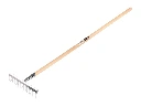 Garden rake Jimmy galvanised with 10 bent tines, with IKAPE handle 150 x 2.8 cm. FSC 100%