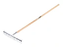Garden rake Jimmy galvanised with 14 bent tines, with IKAPE handle 150 x 2.8 cm. FSC 100%