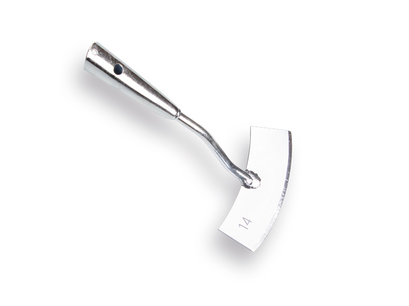 Dutch hoe round model galvanised 14 cm, without handle
