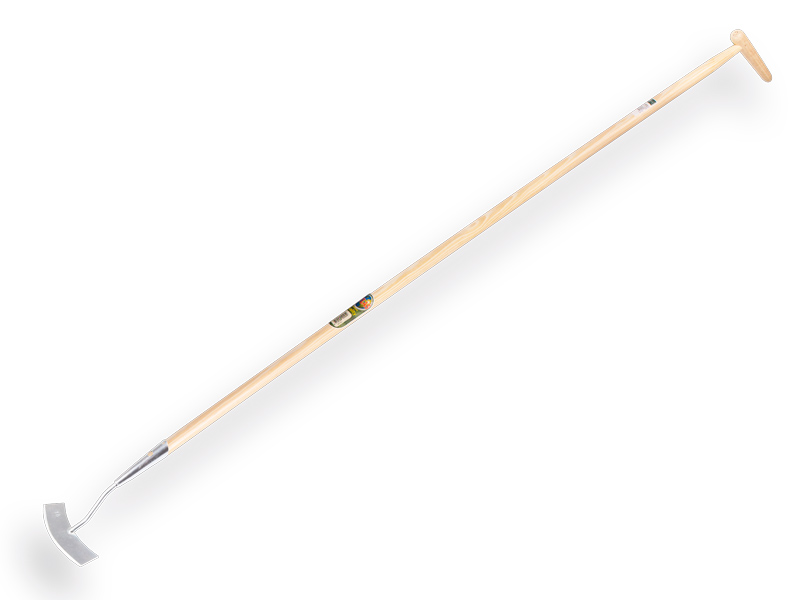 Schoffel rond model verzinkt 18 cm, met IKAPE steel 160 x 2,8 cm en flesmodel hilt. FSC 100%