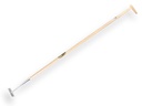 Ratissoire Jimmy modèle droit galvanisé 14 cm, avec manche IKAPE 160 x 2,8 cm et poignée en forme de bouteille. FSC 100%