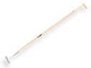 Ratissoire modèle droit galvanisé 18 cm, avec manche IKAPE 160 x 2,8 cm et poignée en forme de bouteille. FSC 100%