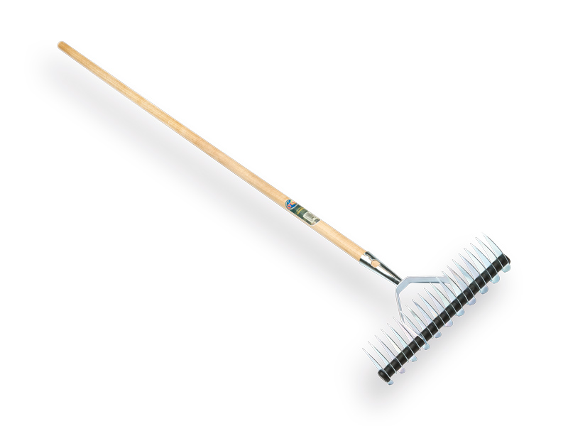 Verticuteerhark ATLAS verzinkt 11/21 tands 36 cm, met IKAPE steel 150 x 2,8 cm. FSC 100%