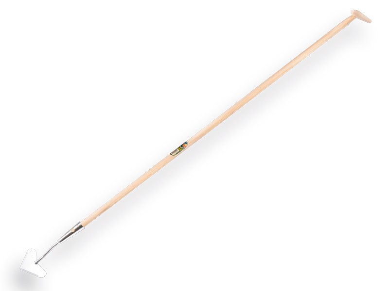 Dutch hoe Jimmy heart-shaped model galvanised 14 cm, with IKAPE handle 160 x 2.8 cm and bottle-type grip. FSC 100%