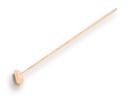Weed brush ATLAS green PPN/hardened steel wire 14 x 6 cm, with IKAPE handle 150 x 2.8 cm. FSC 100%