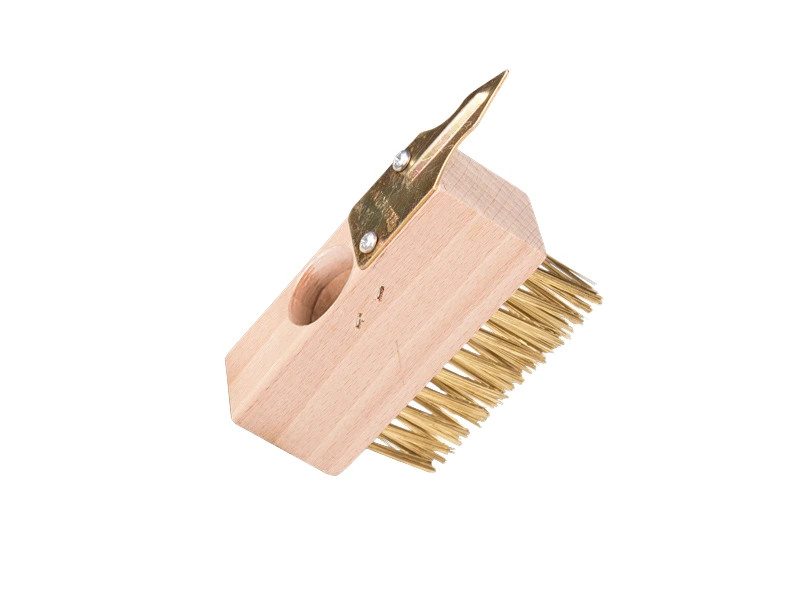 Voegenstaalborstel Jimmy gehard staaldraad, met scratcher, zonder steel. FSC 100%