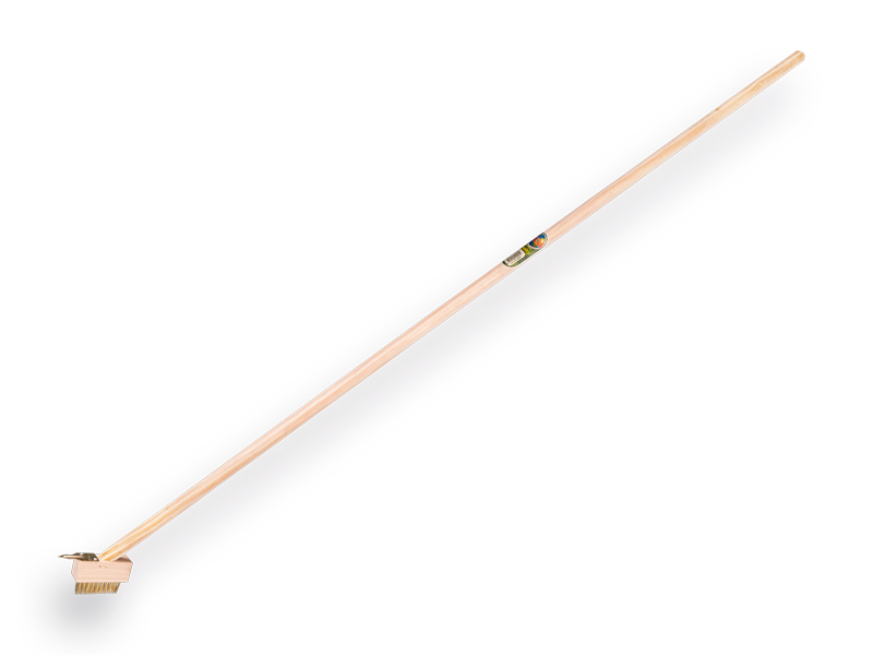 [1308242] Voegenstaalborstel Jimmy gehard staaldraad, met scratcher en IKAPE steel 150 x 2,8 cm. FSC 100%
