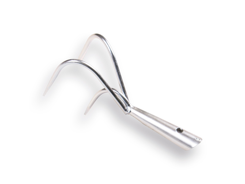 Hand cultivator 3 tines galvanised, without handle