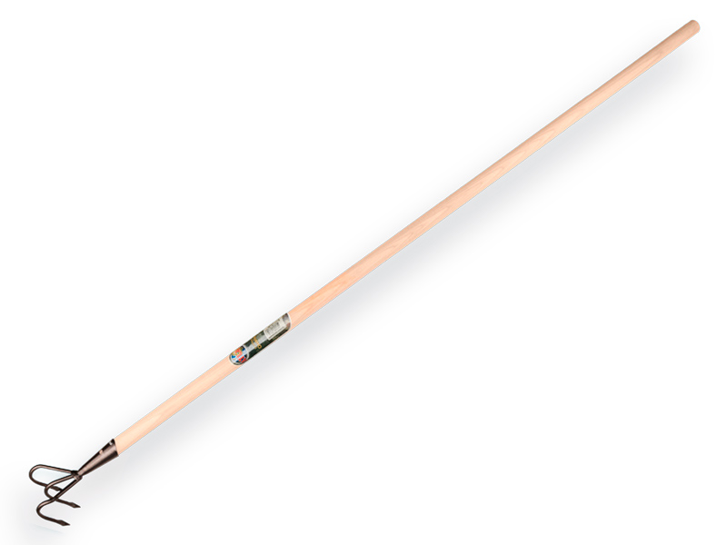 [1314136] Handgrubber - Cultivator ATLAS Profi 3-zinkig, mit Lanzenspitzen und TAUARI-Stiel 150 x 2,8 cm