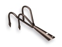Griffe de jardin ATLAS Profi 3 dents, avec pointes en forme de lance, sans manche
