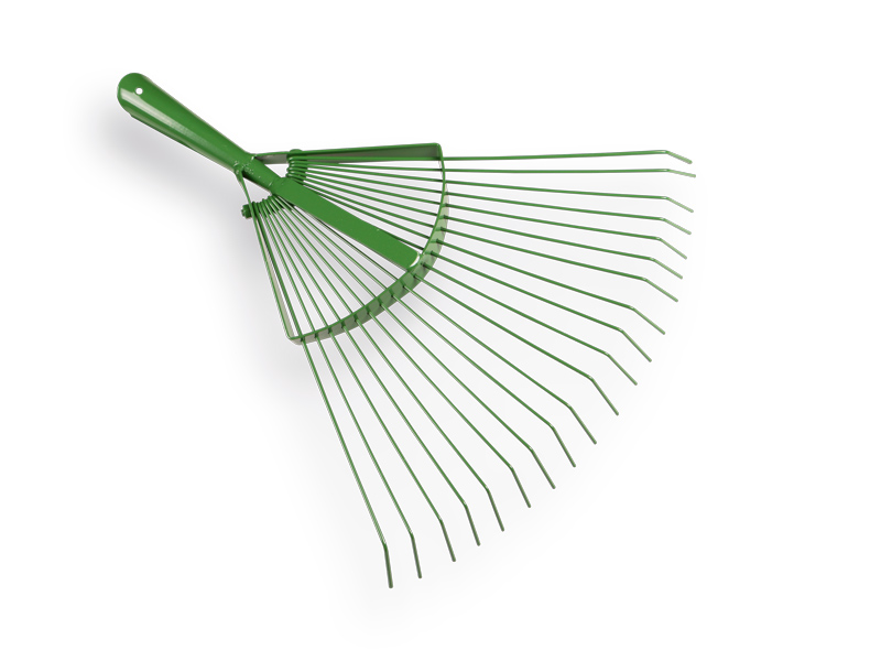 [1315205] Râteau à feuilles PROFI-Plus, 20 dents rondes, acier à ressort, sans manche