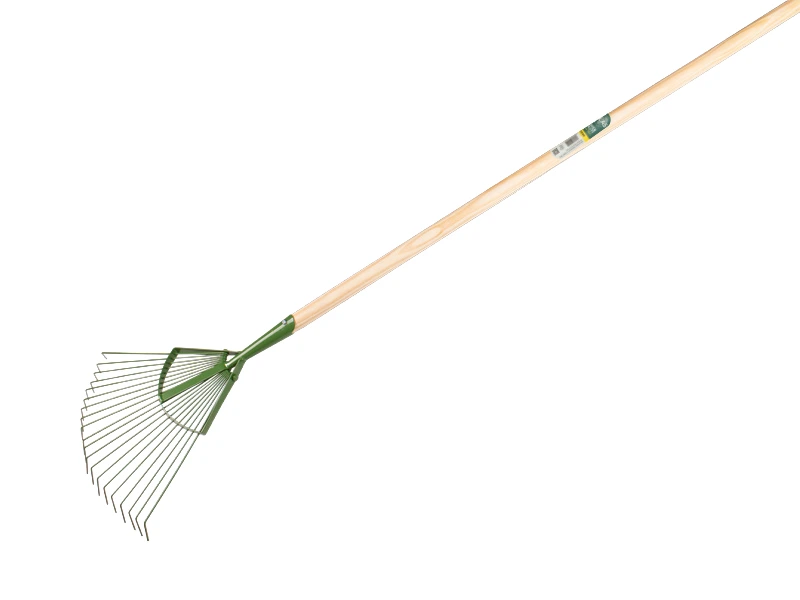 [1315206] Leaf rake PROFI-Plus, 20 round tines, spring steel, with IKAPE handle 150 x 2.8 cm. FSC 100%