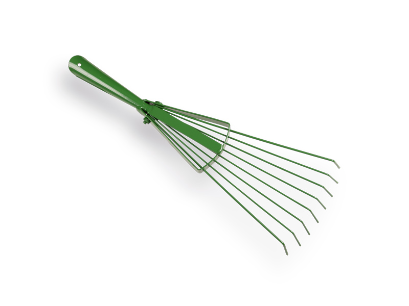 Leaf rake PROFI-Plus, 8 round tines, spring steel, without handle