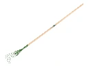 Laubrechen PROFI-Plus, 8 runde Zinken, Federstahl, mit IKAPE-Stiel 150 x 2,8 cm. FSC 100%