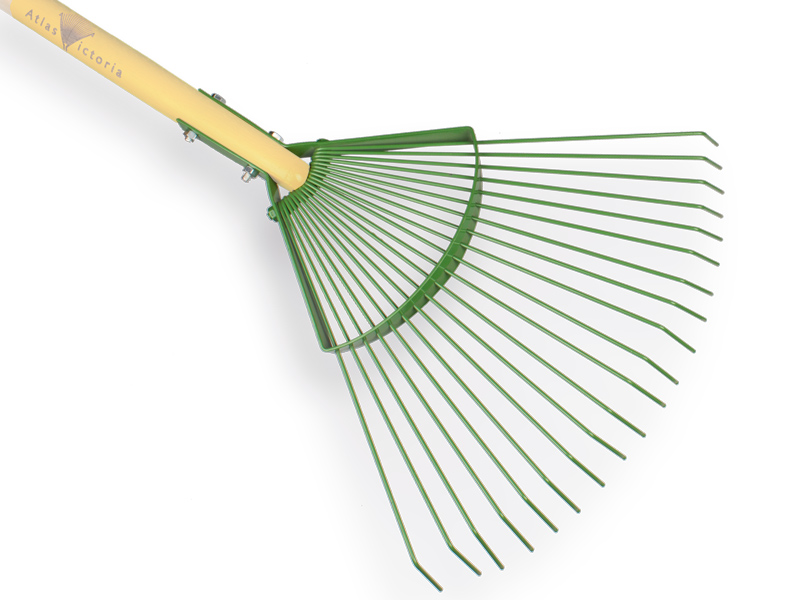 Leaf rake ATLAS VICTORIA, 20 round tines, spring steel, without handle