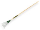 Laubrechen BULLDOG Springbok 8 runde Zinken, Federstahl, mit lackiertem Eschenholz-Stiel 135 x 3,0 cm