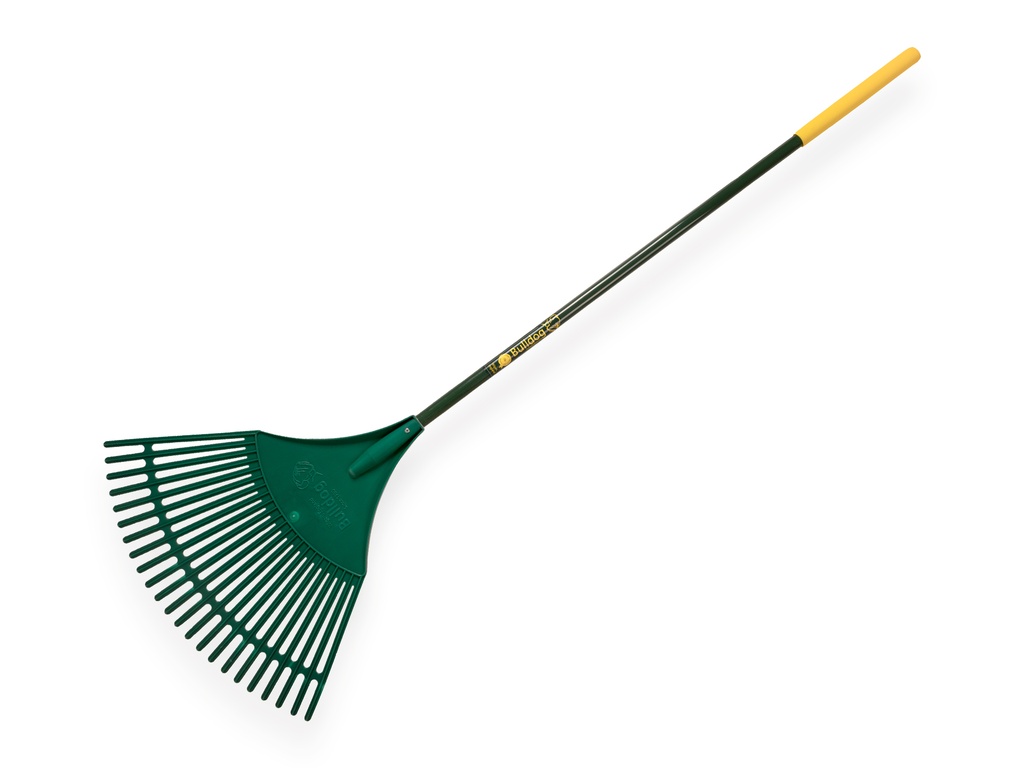 Leaf rake BULLDOG 7128 plastic, 23 tines, 54 cm, with aluminium handle 140 cm