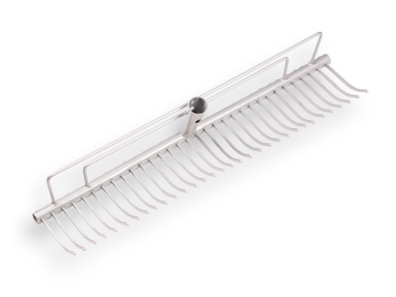 Lawn rake ATLAS steel 60 cm with 32 bent tines, without handle